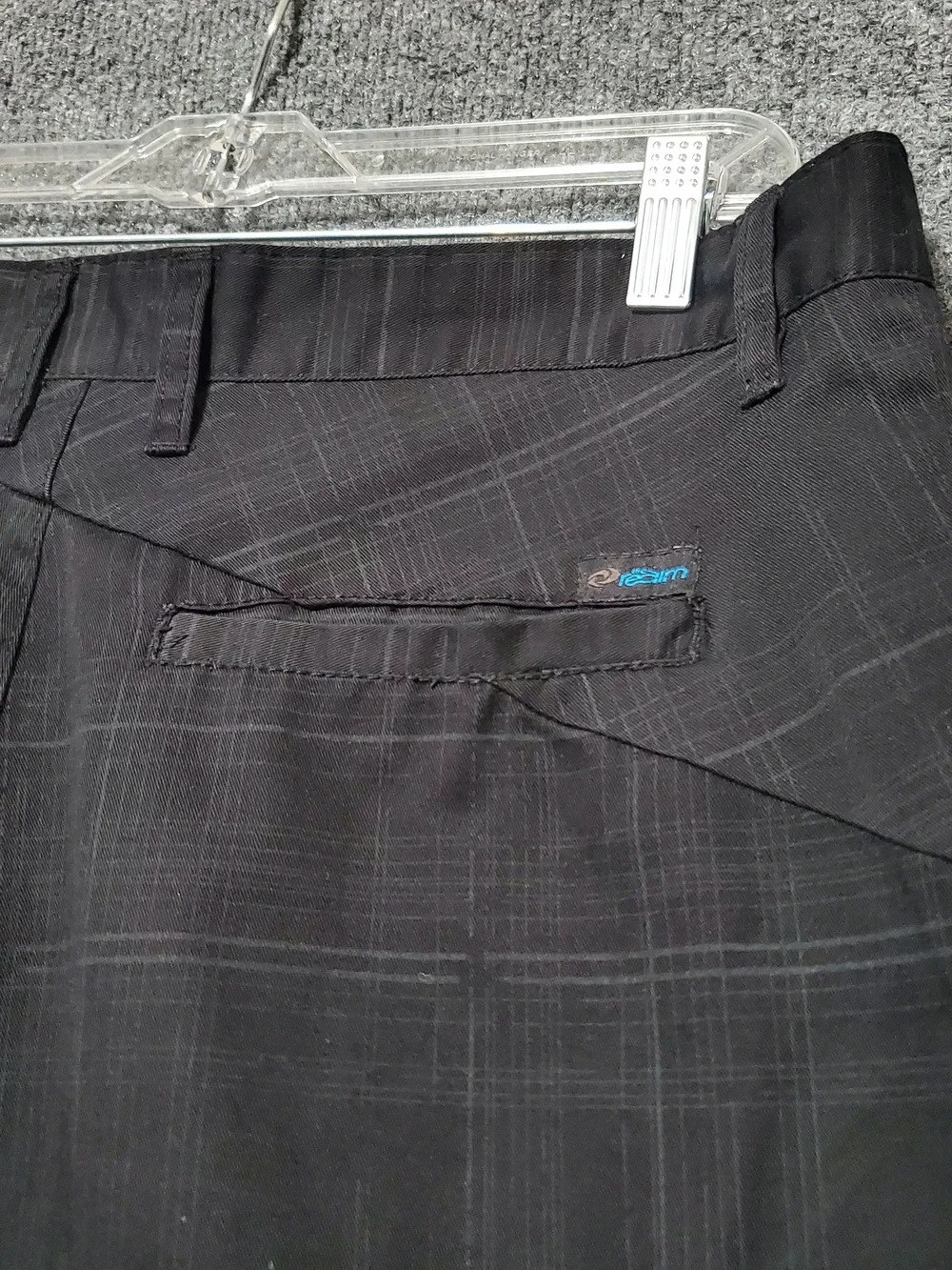 The Realm Plaid Shorts Mens 34 Black Y2K Grunge Skate Outdoor Motocross Biker